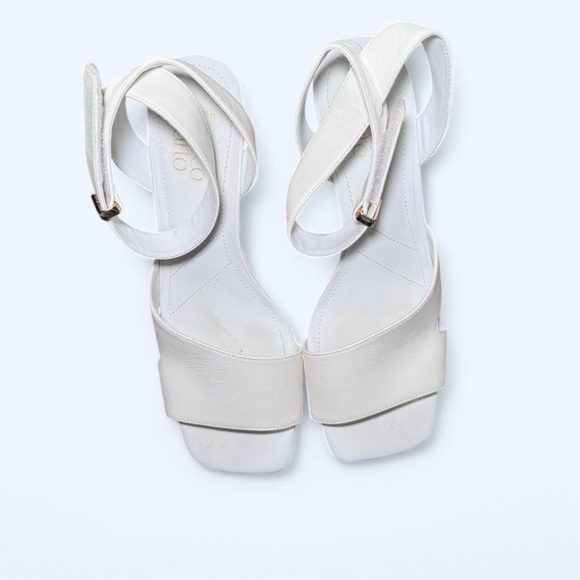 Franco Sarto Samina White Leather Wedge Sandals - Picture 5 of 8